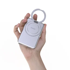 Dudao K28 10000mAh PD 22.5W MagSafe Powerbank with Metal Case and Ring Stand - pilkos spalvos - Image 8
