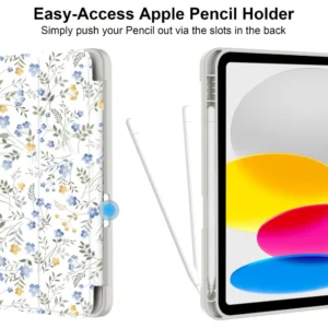 Tech-Protect SC Pen Dėklas skirtas iPad 10.9" 2022 (10th gen.) / 11" 2025 (11th gen.) - Daisies with Leaves - Image 4