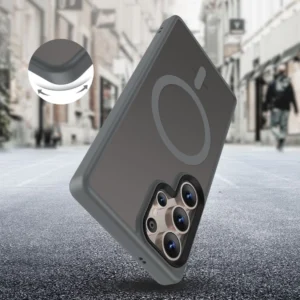 Tech-Protect MagMat MagSafe Dėklas skirtas Samsung Galaxy S25 Ultra - skaidrus pilkos spalvos - Image 4