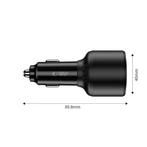 CC04 3-port PD130W car charger - juodos spalvos - Image 3