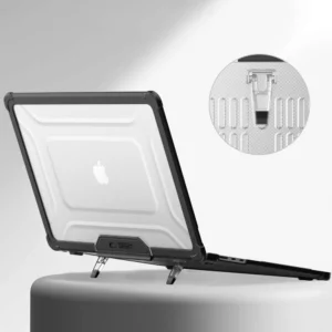Tech-Protect SmartShell Pro case skirtas MacBook Air 15" 2023-2025 M2 / M3 / M4 - transparent and black - Image 4