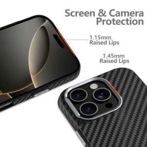 Tech-Protect Ion Carbon MagSafe iPhone 16 Pro Dėklas - juodos spalvos/pilkos spalvos - Image 2
