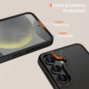 Tech-Protect MagMat Dėklas skirtas Samsung Galaxy S25 Edge - Matte juodos spalvos - Image 3