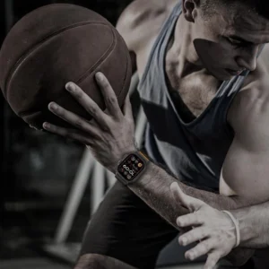 Tech-Protect Nylon apyrankė Apple Watch 44 / 45 / 46 / 49 mm - juodos spalvos - Image 5