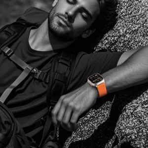 Tech-Protect Nylon apyrankė Apple Watch 44/45/46/49mm - oranžinės spalvos - Image 4