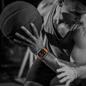 Tech-Protect Nylon apyrankė Apple Watch 44/45/46/49mm - oranžinės spalvos - Image 5