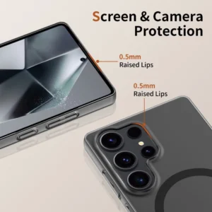Tech-Protect MagSlim MagSafe case skirtas Samsung Galaxy S25 Edge - matte juodos spalvos - Image 3