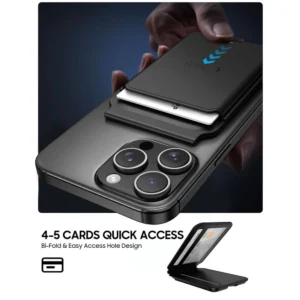 Tech-Protect MagWallet Stand MagSafe Universal Dėklas - juodos spalvos - Image 3