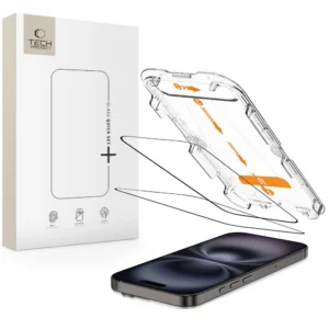 Tech-Protect Quick Set+ apsauginis stiklas 2-pack skirta Apple iPhone 15 / 16