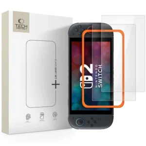 Tech-Protect Easy Set+ 2-pack apsauginis stiklas skirta Nintendo Switch 2 - skaidrus