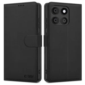 Tech-Protect Wallet dėklas skirta Motorola Edge 60 Fusion - juodos spalvos