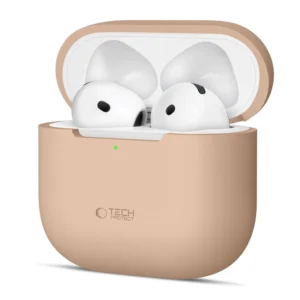 Tech-Protect Silicone dėklas skirtas Apple AirPods 4 - Beige