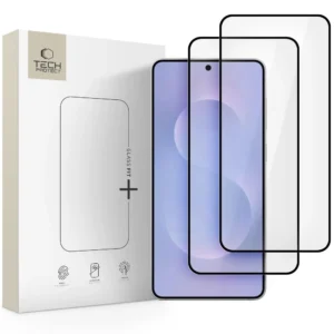 Tech-Protect Glass Fit+ 2-pack apsauginis stiklas skirta Samsung Galaxy S25 Edge - skaidrus