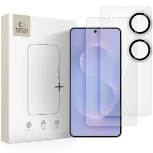 apsauginis stiklas Tech-Protect Glass Set+ 3-pack skirta Samsung Galaxy S25 Edge - skaidrus
