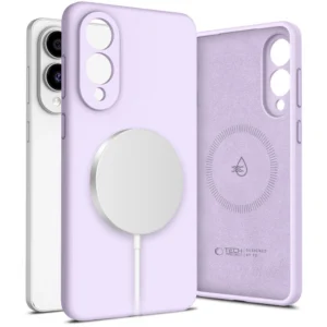 Tech-Protect Liquid Silicone MagSafe dėklas skirtas Samsung Galaxy S25 Edge - violetinės spalvos - Image 1