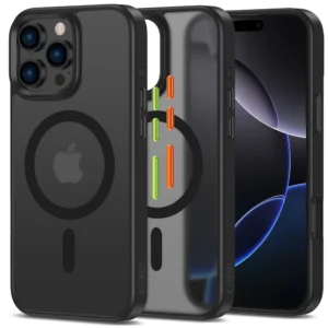 Tech-Protect MagMat Magsafe 3-set Apple iPhone 16 Pro Max dėklas - Matte juodos spalvos