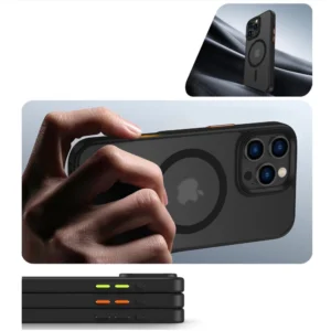 Tech-Protect MagMat Magsafe 3-set Apple iPhone 16 Pro Max dėklas - Matte juodos spalvos - Image 3