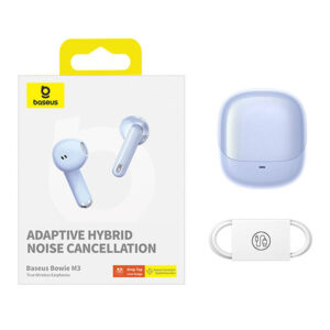 Ausinės TWS Baseus Bowie M3 mėlynos spalvos - Image 3