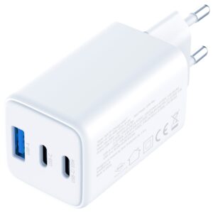 Laidinis įkroviklis 3MK Hyper GaN Charger 65W 1xUSB-A 2xUSB-C PD QC4+ baltos spalvos - Image 6