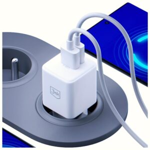 Laidinis įkroviklis 3MK Hyper GaN Charger 20W 1xUSB-A 1XUSB-C PD QC4+ baltos spalvos - Image 9