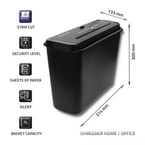 Dokumentų smulkintuvas Qoltec Shredder Home & Office 50320 - Image 3
