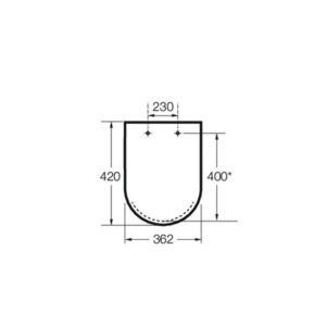 Dangtis unitazo Roca Meridian A8012AC00B - Image 3