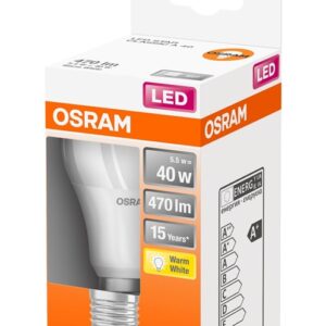 LED lemputė OSRAM, A60, E27, 5,5 W, 470 lm, 2700 K - Image 2