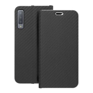 LUNA Book Carbon skirtas Samsung Galaxy A7 2018 juodos spalvos - Image 1