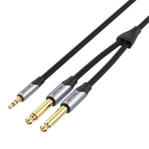 Audio kabelis mini jack 3.5mm į 2x jack 6.35mm male Vention BARHK 8m - Image 3