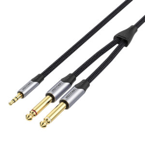 Audio kabelis mini jack 3.5mm į 2x jack 6.35mm male Vention BARHL 10m - Image 3