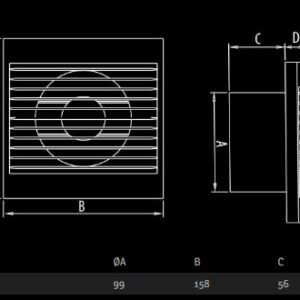Ištraukiamasis ventiliatorius DOSPEL ZEFIR 100S - Image 3