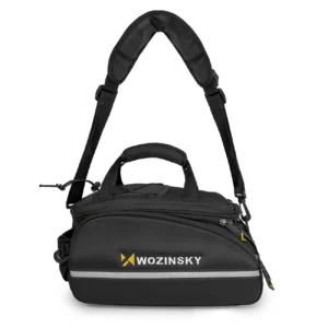 Wozinsky roomy bike carrier bag 35L (rain cover included) juodos spalvos (WBB19BK) - Image 4