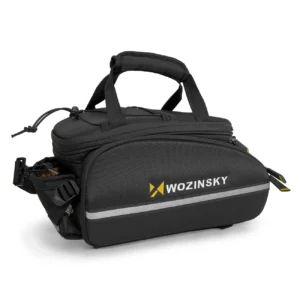 Wozinsky roomy bike carrier bag 35L (rain cover included) juodos spalvos (WBB19BK) - Image 5