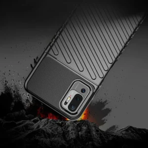 Thunder Case Flexible Tough Rugged Cover TPU Case for Xiaomi Redmi Note 10 5G / Poco M3 Pro black - Image 3