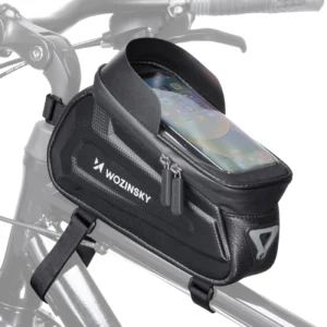 Wozinsky Bike Frame Bag 1.7l Phone Cover juodos spalvos (WBB28BK) - Image 9