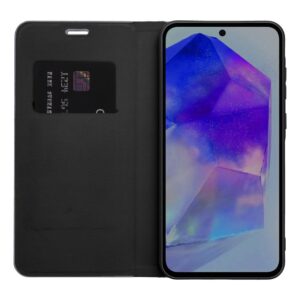 LUNA Book Carbon skirtas Samsung Galaxy A7 2018 juodos spalvos - Image 5
