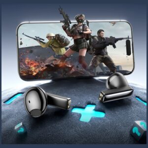 Belaidės ausinės AWEI TP100 ENC Bluetooth 5.4 TWS + docking station juodos spalvos - Image 7