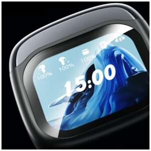 Belaidės ausinės AWEI TP100 ENC Bluetooth 5.4 TWS + docking station juodos spalvos - Image 3