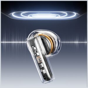 Belaidės ausinės AWEI TP100 ENC Bluetooth 5.4 TWS + docking station juodos spalvos - Image 4