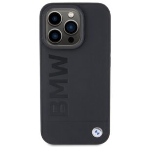 BMW BMHCP15XSLLBK Apple iPhone 15 Pro Max 6.7"juodos spalvos Leather Hot Stamp - Image 3