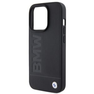 BMW BMHCP15XSLLBK Apple iPhone 15 Pro Max 6.7"juodos spalvos Leather Hot Stamp - Image 6