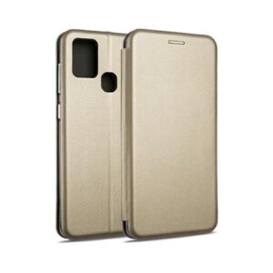 Beline Dėklas Book Magnetic Samsung A21sA217 aukso spalvos