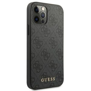 Guess GUHCP12MG4GFGR Apple iPhone 12 / 12 Pro6,1" grey hard dėklas 4G Metal Gold Logo - Image 4
