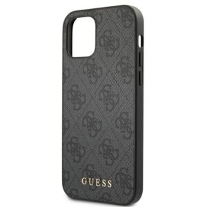 Guess GUHCP12MG4GFGR Apple iPhone 12 / 12 Pro6,1" grey hard dėklas 4G Metal Gold Logo - Image 6