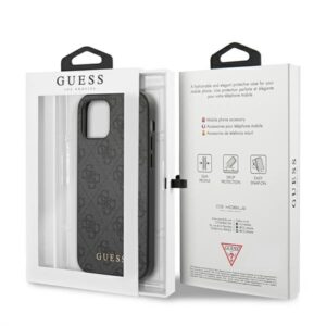 Guess GUHCP12MG4GFGR Apple iPhone 12 / 12 Pro6,1" grey hard dėklas 4G Metal Gold Logo - Image 8