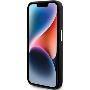 Guess GUHCP15XSMBSLK Apple iPhone 15 Pro Max6.7"  juodos spalvos dėklas Silicone Script Metal Logo & Frame - Image 5