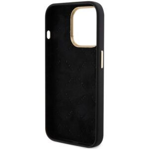 Guess GUHCP15XSMBSLK Apple iPhone 15 Pro Max6.7"  juodos spalvos dėklas Silicone Script Metal Logo & Frame - Image 7