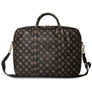 Bag Guess 4G Peony Front Pocket Zipper Triangle Logo 16" juodos spalvos