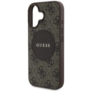 Dėklas Guess 4G Circle Classic Logo MagSafe skirtas Apple iPhone 16 rudos spalvos - Image 6