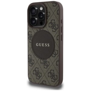Dėklas Guess 4G Circle Classic Logo MagSafe skirtas Apple iPhone 16 Pro rudos spalvos - Image 2